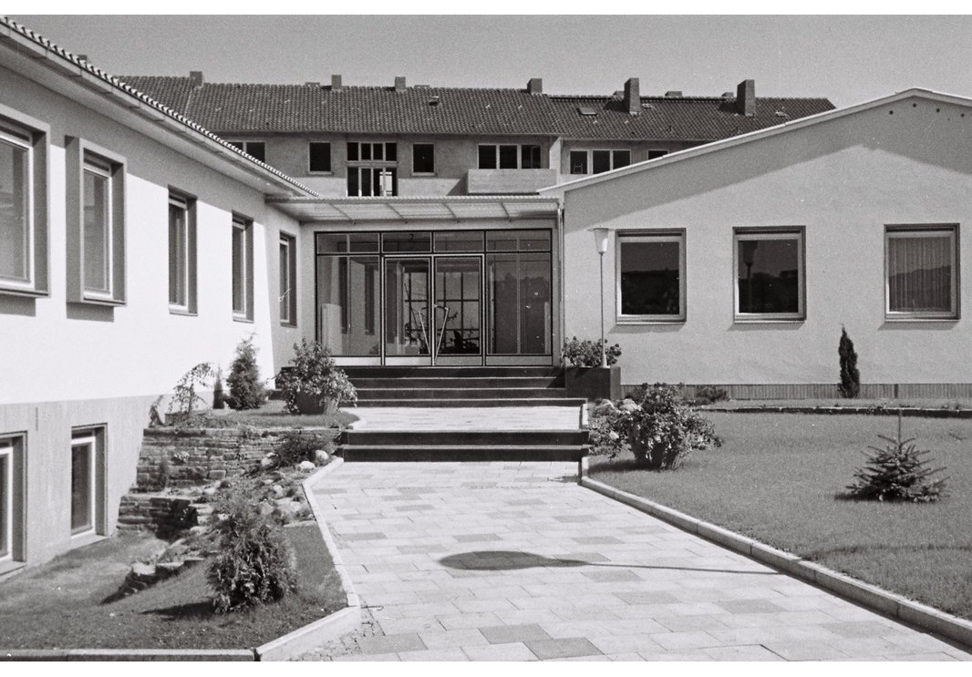 Das STÄWOG Verwaltungsgebäude kurz nach Fertigstellung 1958